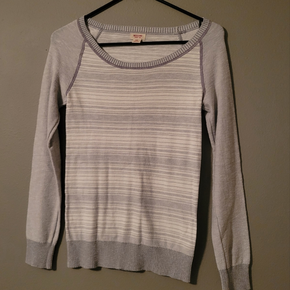 Grey Striped Sweater